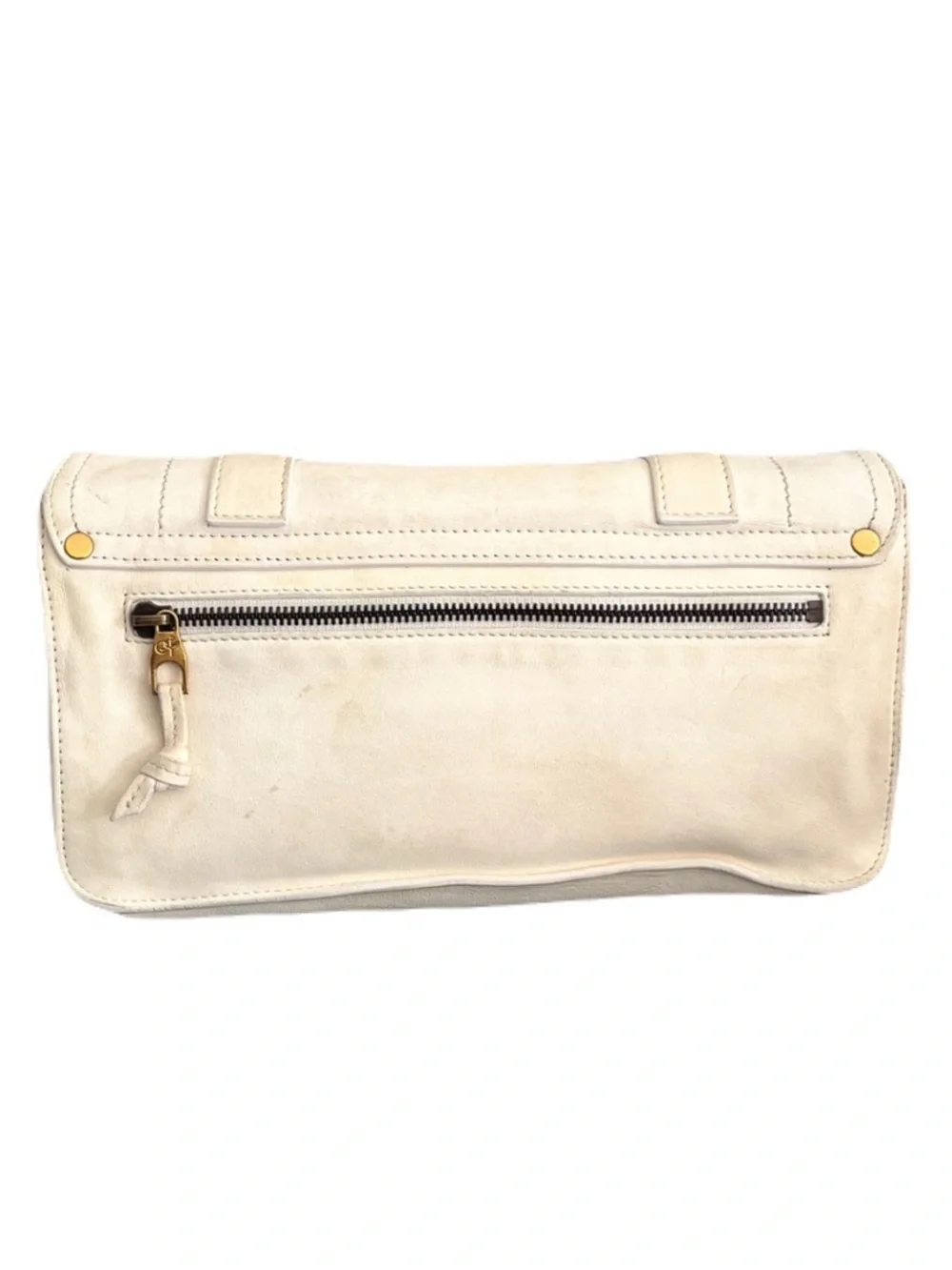 Proenza Schouler Ivory Leather PS1 Pochette Clutch
